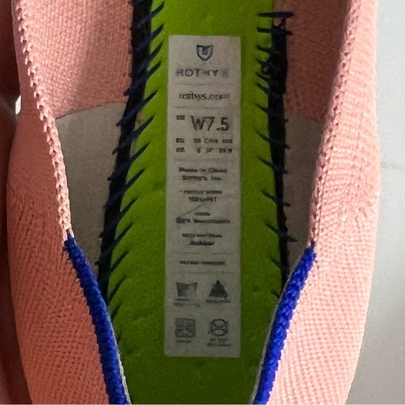 Rothy’s The Flat Shoes Womens 7.5 Coral Pink Slip On Retired Washable Ballerina - Picture 6 of 15